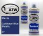 Preview: Mazda, Caribbean Blue Metallic, 4Y: 400ml Sprühdose + 400ml Klarlack - Set, von ATW Autoteile West.